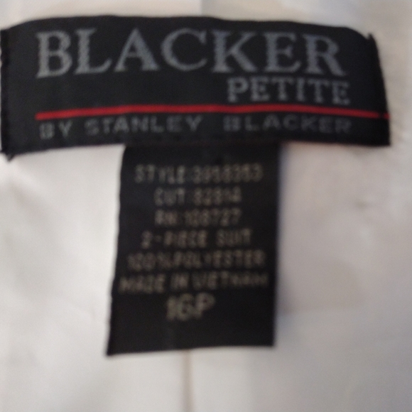 Black Tie white blazer ButtonUp jacket, textured pattern, spread collar, 16P - Picture 2 of 13